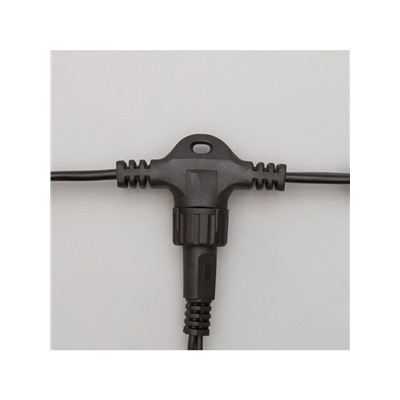 Гирлянда «Занавес» 2×6 м, IP44, УМС, тёмная нить, 1440 LED, свечение тёплое белое, 220 В