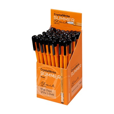 Ручка шариковая 0.38 мм "CrystalWrite.Summer" черная 20-0404/32 Bruno Visconti