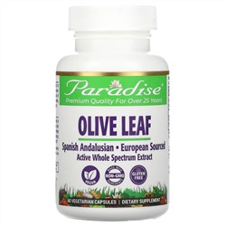 Paradise Herbs, Olive Leaf, 60 Vegetarian Capsules