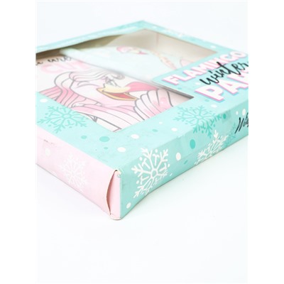 УЦЕНКА Набор: паспортная обложка-облачко и ежедневник-облачко «Flamingo winter party»