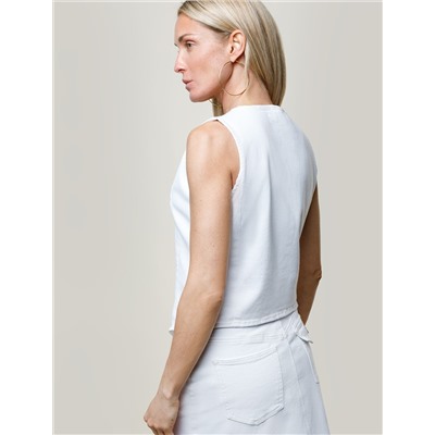 Жилет из эластичного денима