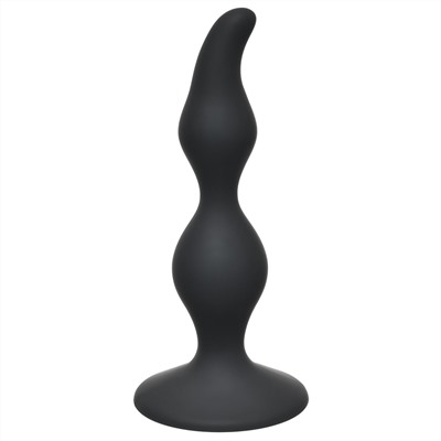 Чёрная анальная пробка Curved Anal Plug Black - 12,5 см.