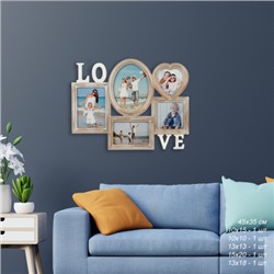 Фоторамка коллаж Любовь 45х35 см / XF-50 /уп 28/ 5 фото