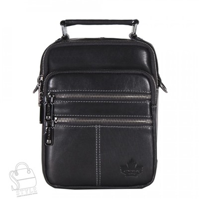 Сумка мужская кожаная кожаный 22665Z black Zinimxs