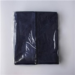 Чехол для одежды с окном, 60×100 см, спанбонд, синий