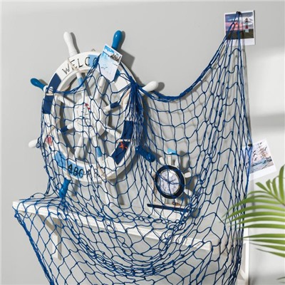 Декоративная сетка настенная «Синяя», 100×200 см