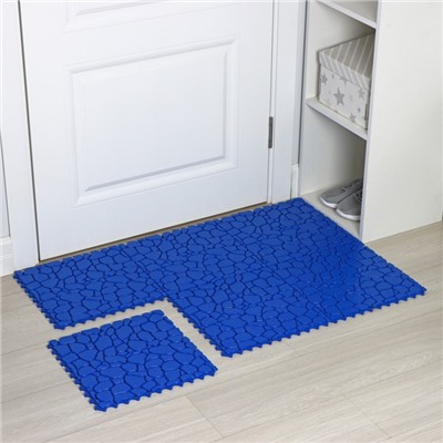 Напольное модульное покрытие AQUA STONE, 34×34 см, 6 шт в упаковке, синий
