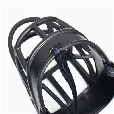 Намордник для собак №5, ДН 12 см, ОМ 35 см, с трехсторонним ремешком, каучук, чёрный