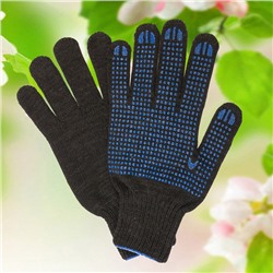 4018M Перчатки хб 4 нити 10 класс с ПВХ  "Точка" Люкс СЕРЫЕ арт. 610 ТС (СЕРЫЕ)