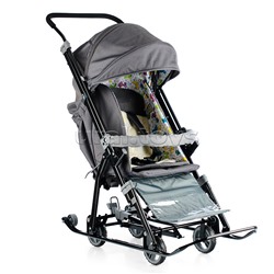 Санки-коляска Кидс 3-2Т (серебро)