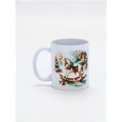 Кружка новогодняя керамическая «Новогодних чудес», лошадь, 320 мл