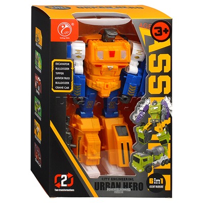 Робот трансформирующийся в грузовик с краном, в коробке