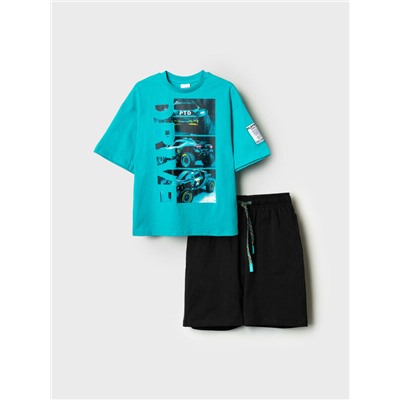 Комплект трикотажный для мальчиков: фуфайка (футболка), шорты