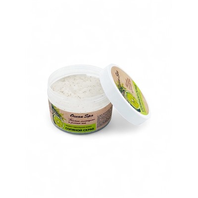 Скраб для тела соляной с маслами Ocean Spa зеленый чай и лемонграсс, 350 г