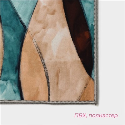 Коврики для ванной и туалета Доляна «Воля», 2 шт., 50×80 см, 50×40 см, форма МИКС