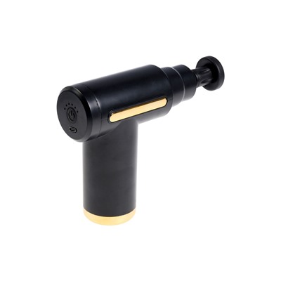 Массажёр для тела LEM-02, вибрационный, 4 насадки, 6 режимов, 1800-3200 об/мин, чёрный