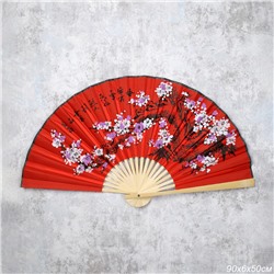 Веер 50 см бамбуковая основа Красный с Сакурой / 622-11 /уп 50/200/742903