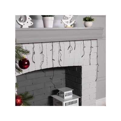 Гирлянда «Бахрома» 3×0.5 м, IP20, тёмная нить, 80 LED, свечение синее, 8 режимов, 220 В