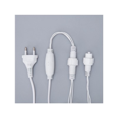 Гирлянда «Нить» 10 м, IP44, УМС, белая нить, 100 LED, свечение тёплое белое, 220 В