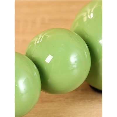 Подсвечник на 3 свечи «Бусы», с 7 сферами, 44×8×8 см, кипарис