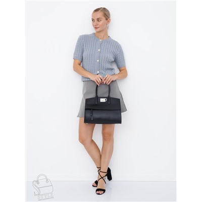 Сумка женская кожаная 1049M black Polina&Eiterou