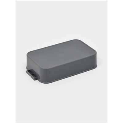 Набор посуды с собой Доляна, 4 предмета: бутылка 500 мл, ланч-бокс 20×17×5.5 см, вилка, ложка, пластик, серый