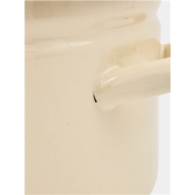 УЦЕНКА Кастрюля эмалированная, 2 л, d=17 см, без крышки, без декора, слоновая, кости