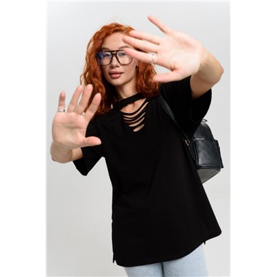 Футболка женская 7468 (Черный)