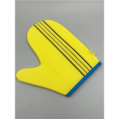 Bath Towel Мочалка-рукавица для душа с пилинг-эффектом, уплотненная, жёлтый 28189