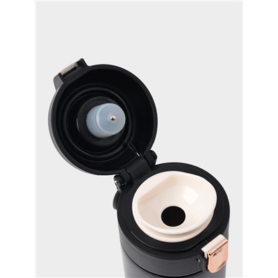 Термокружка Мастер К Simple, 420 мл, с термометром, сохраняет тепло до 8 ч, нержавеющая сталь, чёрная