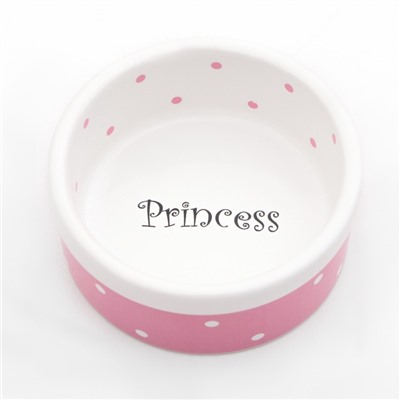 Миска керамическая Princess 100 мл малая 8.5×3.5 см, розовая