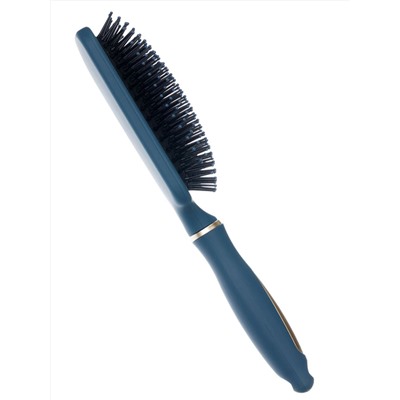 Dewal Beauty Щетка для волос серия «Магия» массажная, квадратная, 13 рядов, серо-синий 28012