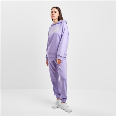 Костюм женский (толстовка, брюки) MIST Love, размер 44-46, лиловый