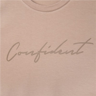 Футболка женская MINAKU Confident, бежевая, размер 42