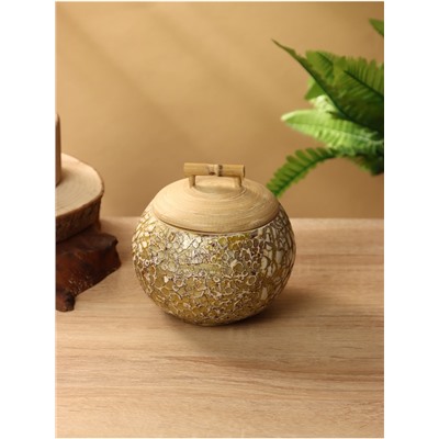 Банка для сыпучих продуктов, 13×13×12 см, бамбук