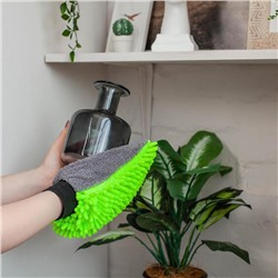 Варежка для деликатной уборки Raccoon, 22×15 см, 47 г, микрофибра букли двухсторонняя