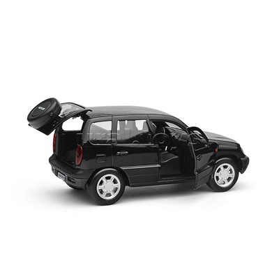 Машина металл LADA NIVA 12 см, (двери, багаж, черный) инерц., в коробке