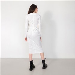 Платье с разрезом миди женское MIST, размер 42, белое