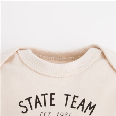 Боди для мальчика «Крошка Я» NY, рост 86-92 см, бежевое