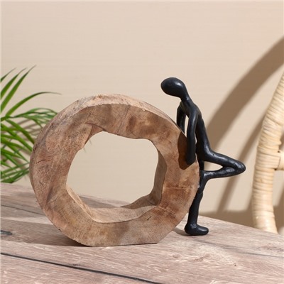 Сувенир «Парень», 23×7.5×19 см, полимерная смола, манговое дерево