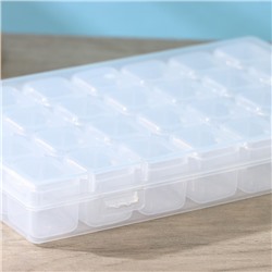 Органайзер для хранения RICCO, пластик, 28 ячеек, 17.5×11×2.8 см, прозрачный