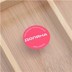 Сушилка для столовых приборов Доляна «Бамбуковый лес», 33.5×22×3 см, 4 ячейки