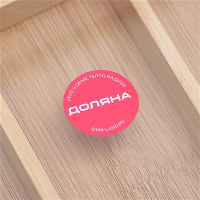 Сушилка для столовых приборов Доляна «Бамбуковый лес», 33.5×22×3 см, 4 ячейки