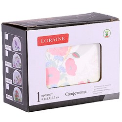 60284 Салфетница на стол 9,5х4,4х7,1см Цветущие Маки доломит LR (х60)