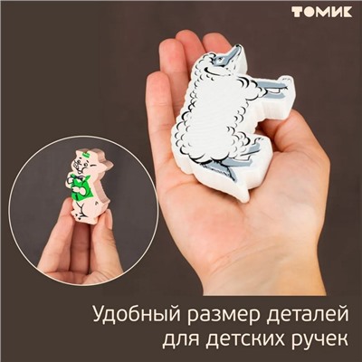 Конструктор деревянный «Сказки. Три поросёнка», 34 детали