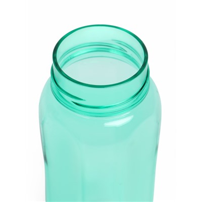 Бутылка для воды спортивная, прозрачная, 450 мл, 20×8 см, пластиковая, бирюзовая