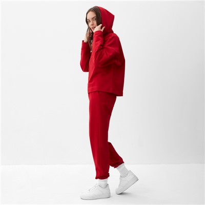 Костюм женский спортивный (толстовка, брюки) MIST, размер 40-42, красный