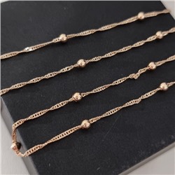 Цепочка на шею ювелирная бижутерия коллекция "Дубай", покрытие позолота, арт.314.936