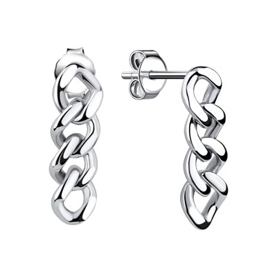 Серьги из серебра без вставки, Л-11927