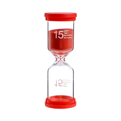 Часы песочные Happy time, на 15 минут, 4×11 см